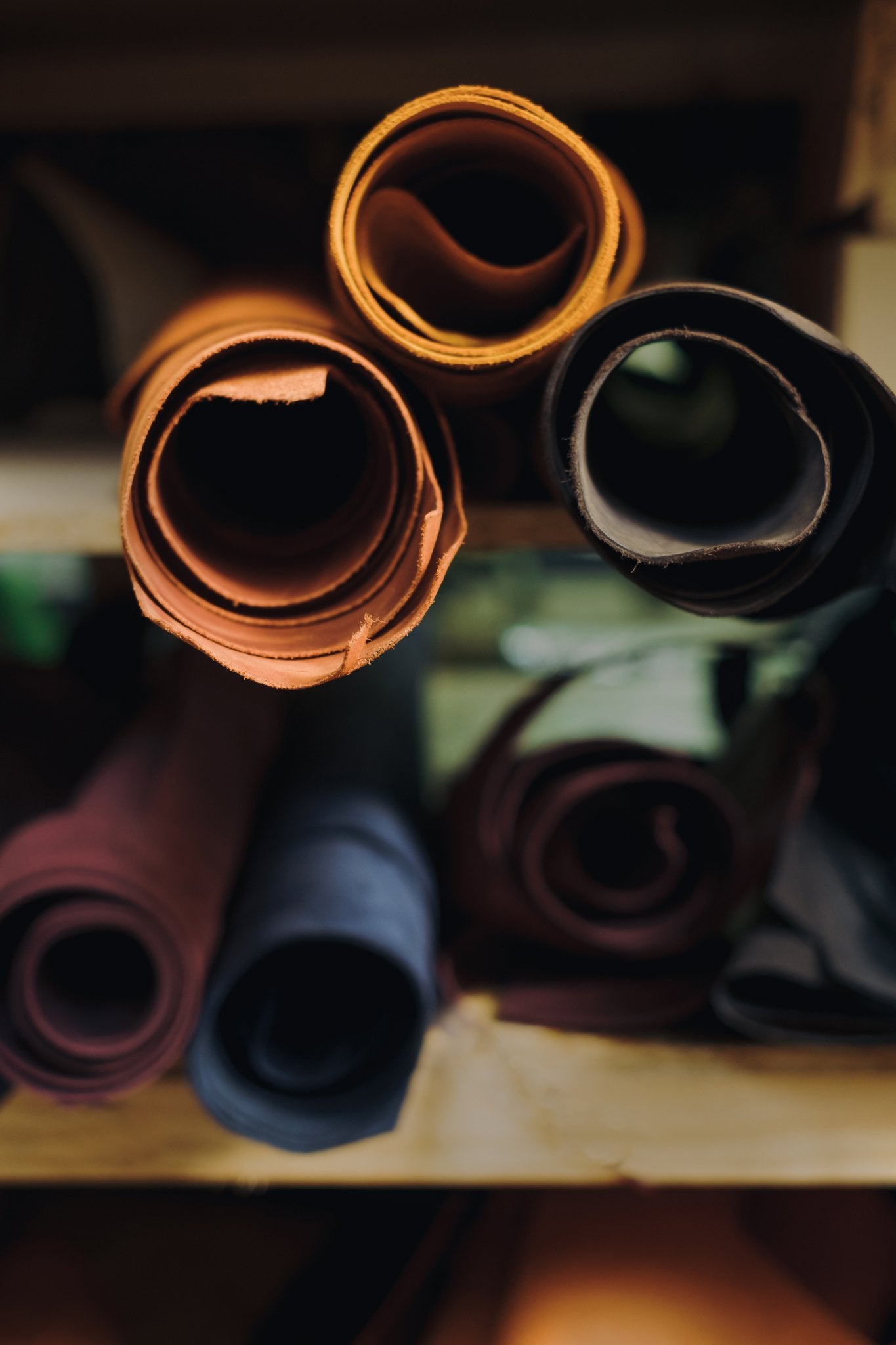 Quality coloured leather skins