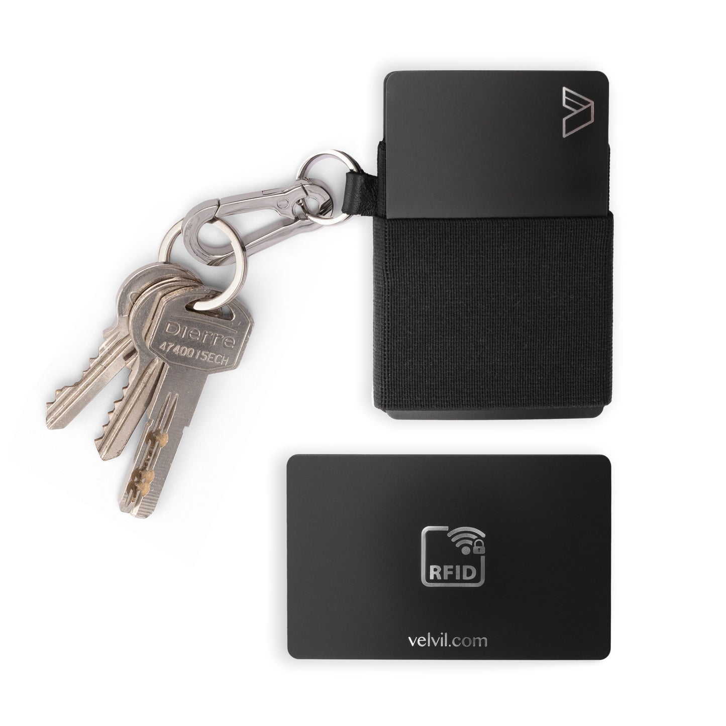 Leather minimalist cardholder with RFID protection card