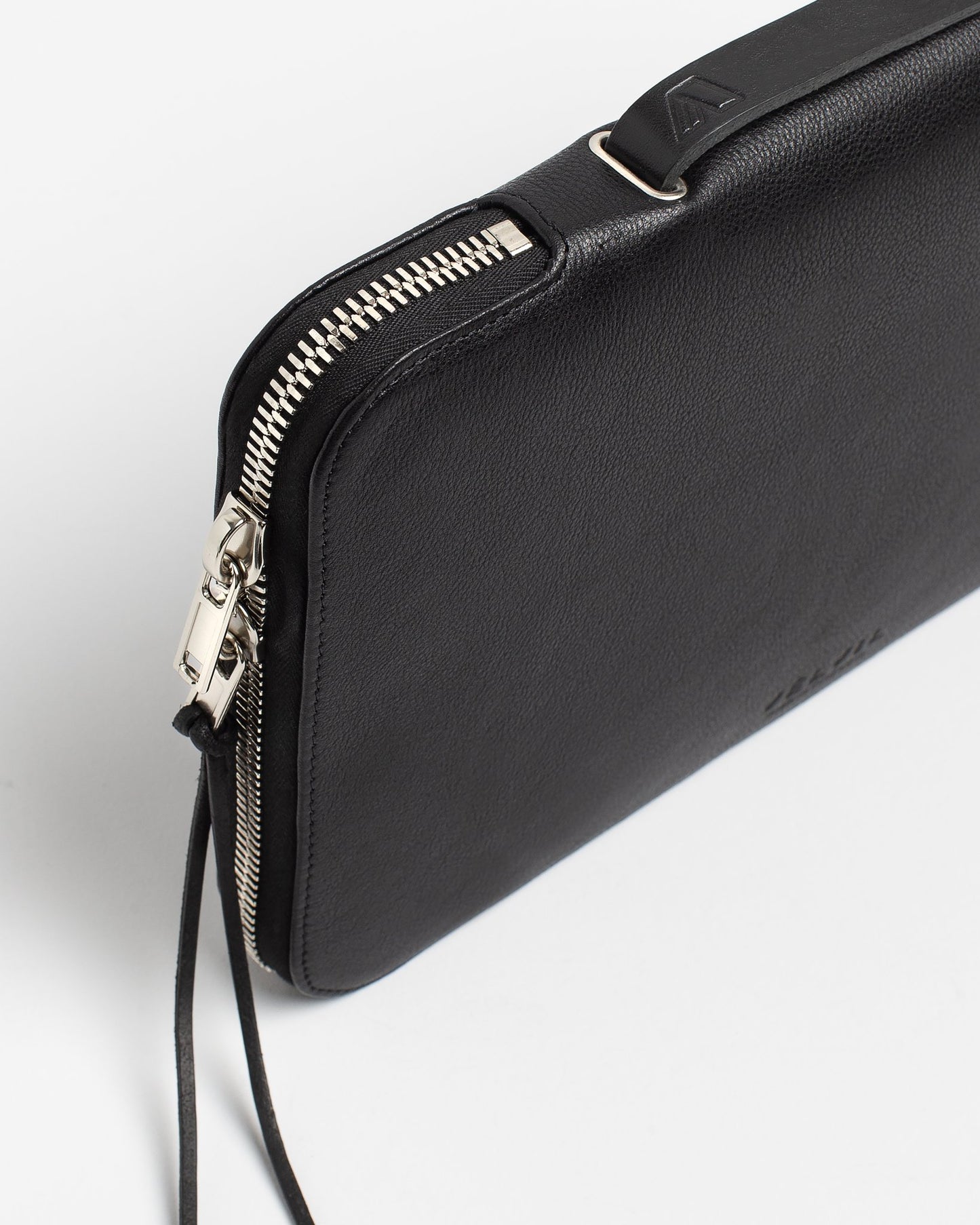 Black leather table tennis racket case