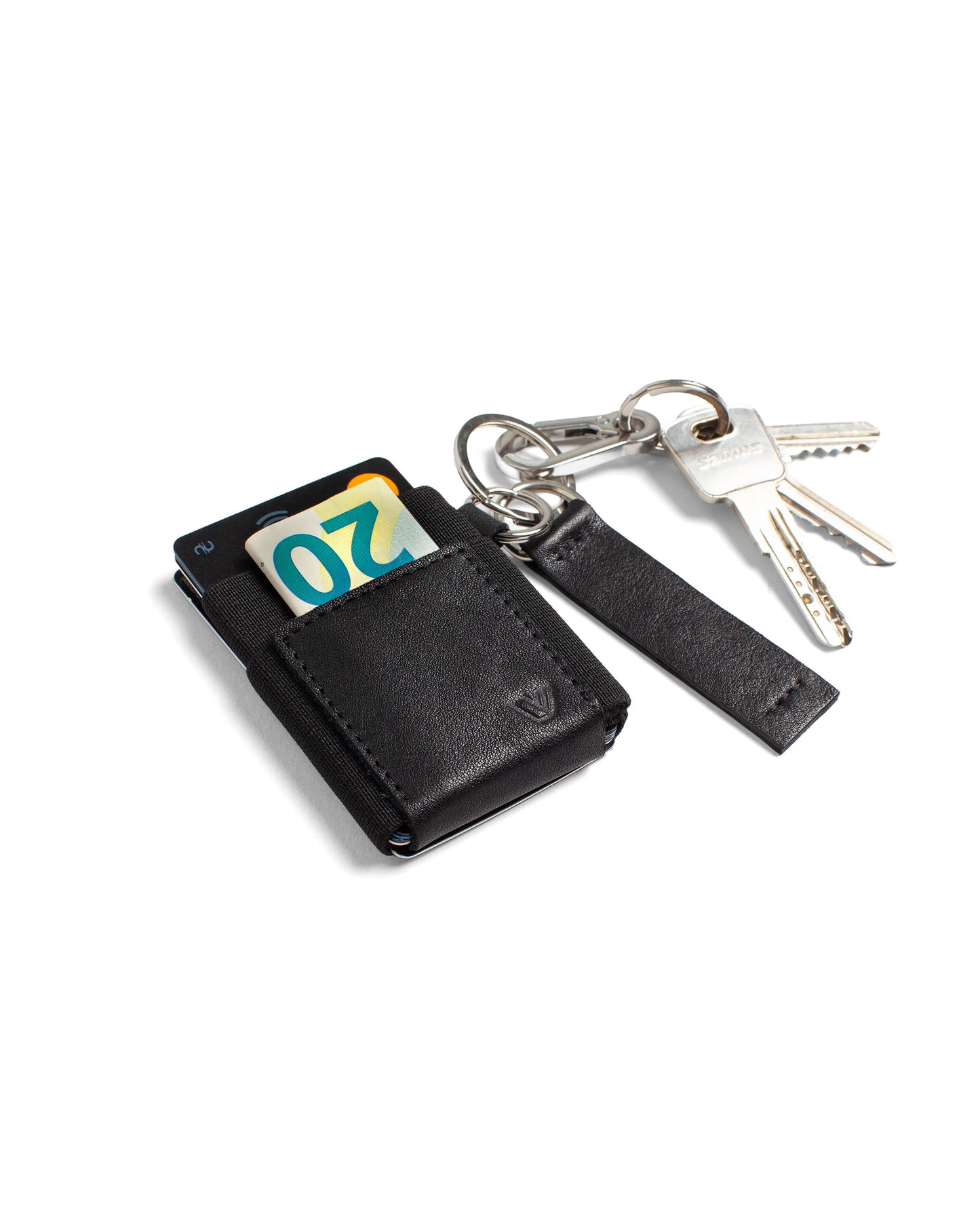 Minimalist cardholder with metal ring