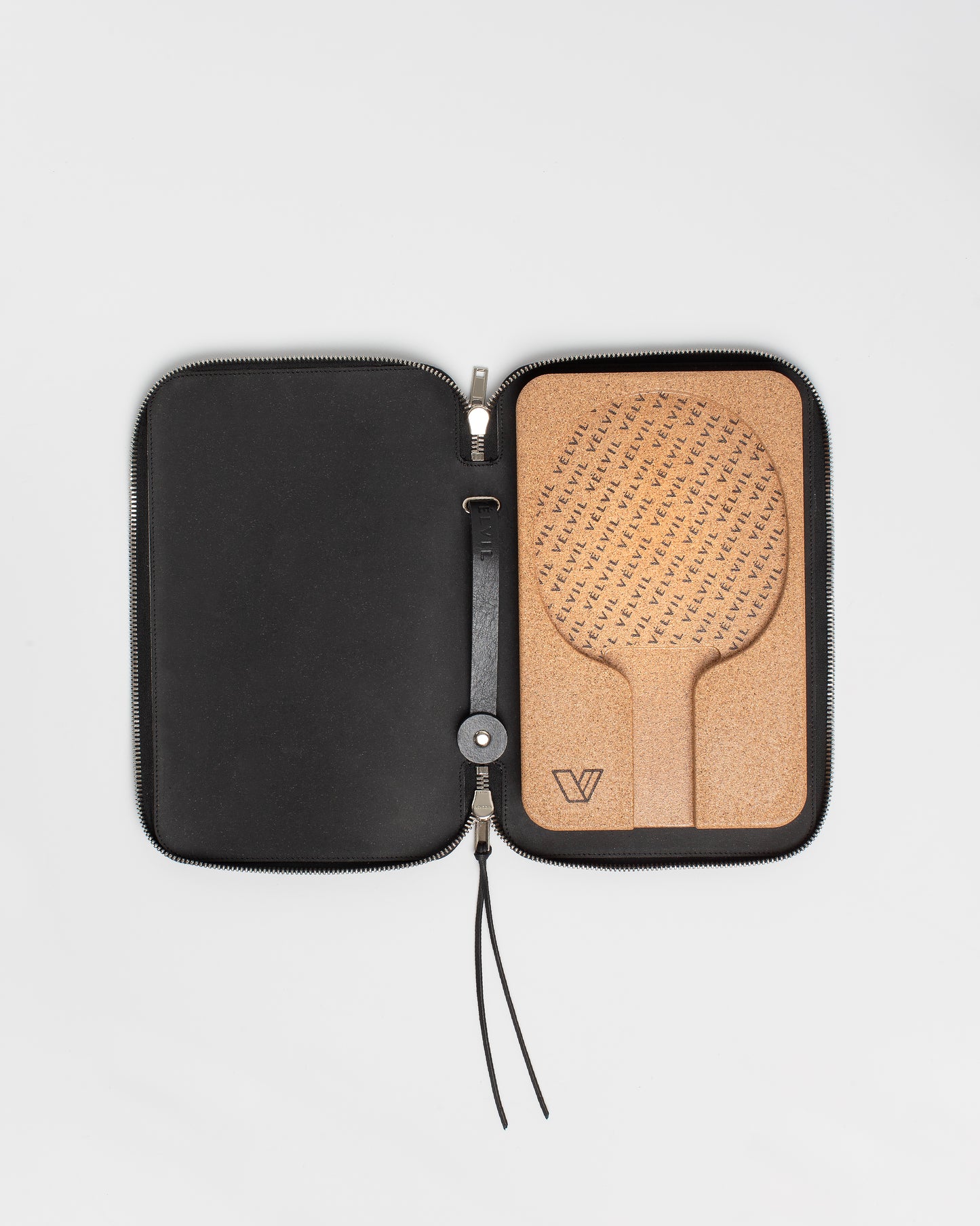 Inside view of a ping pong paddle cover