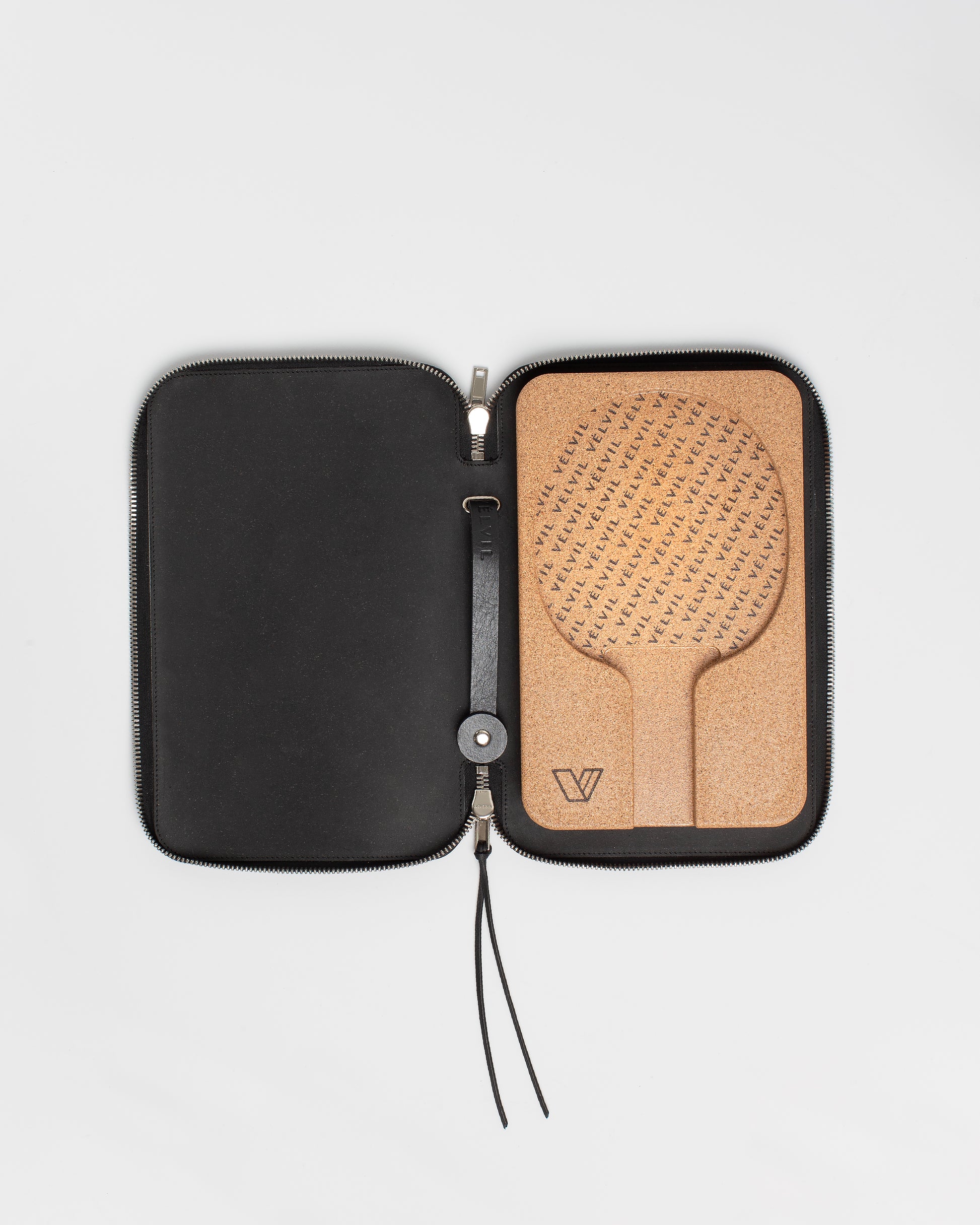 Inside view of a ping pong paddle cover